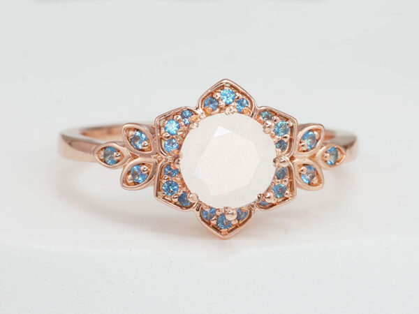breastmilk-flowe-ring-blue-gems-keepsakemom-rose-gold