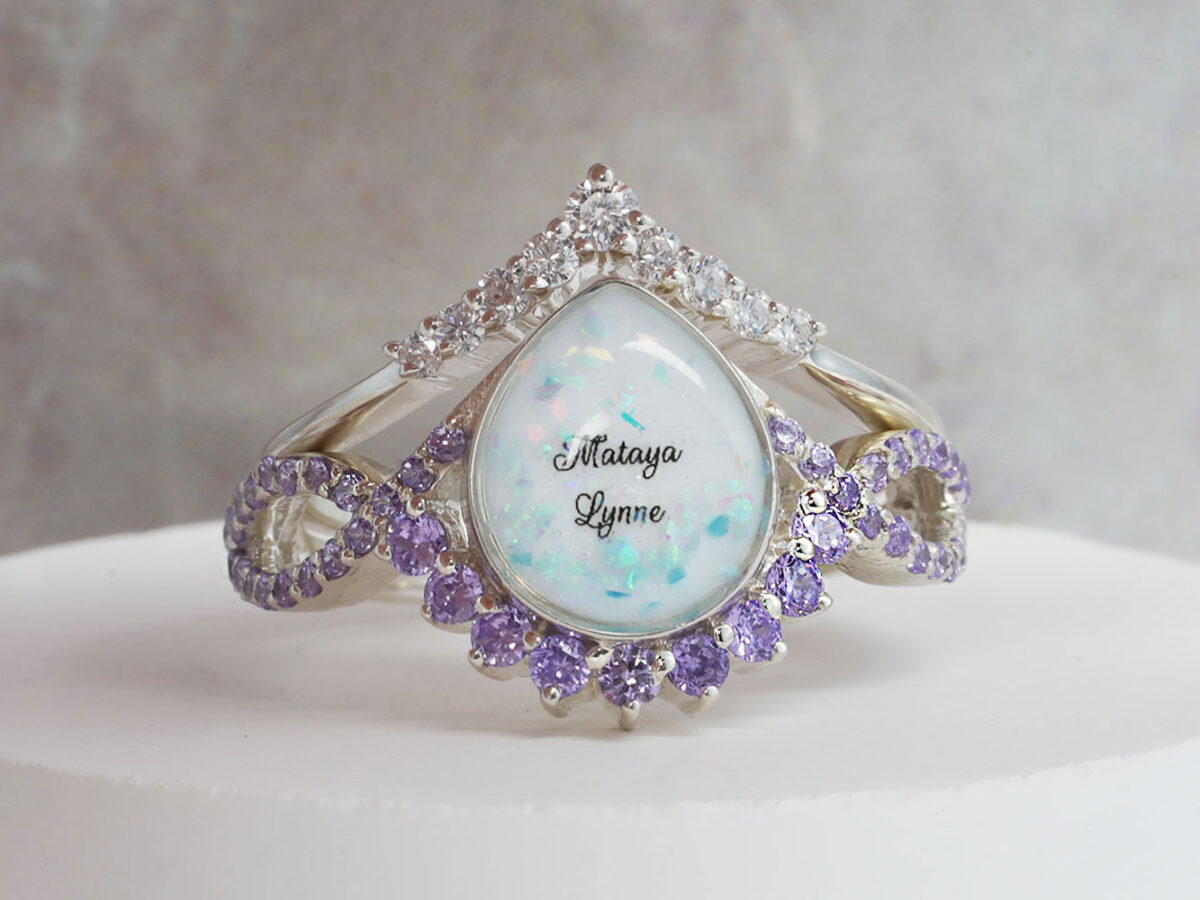 breastmilk-jewelry-ring-set-silver-purple-keepsakemom