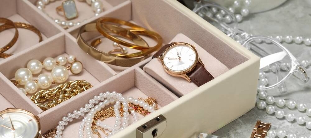 Jewelry box filled with different accessories