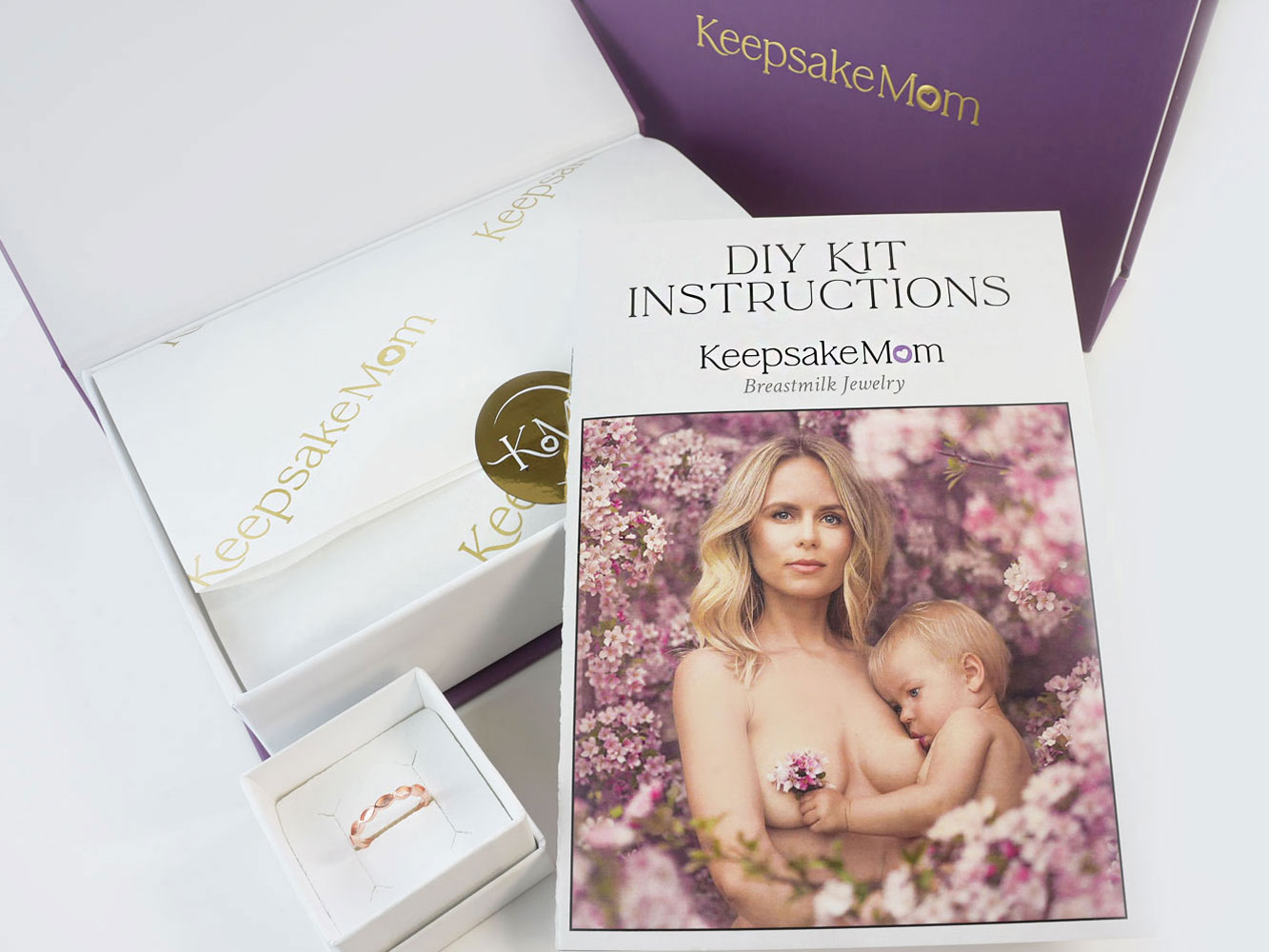Breastmilk Jewelry Diy Kit Instructions Keepsakemom breastmilk jewelry diy kit open box with instructions guide and contents items from keepsakemom