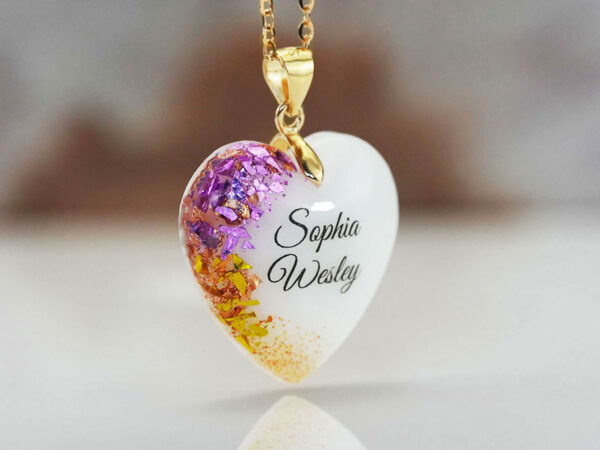 2 Children Heart, Birth Color Flakes on One Side - Image 3