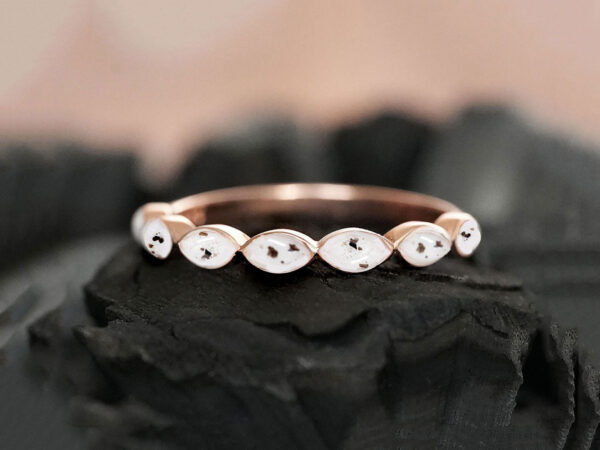 remembrance jewelry ring with breastmilk and filled with ashes stacker ring quality in rose gold from keepsakemom