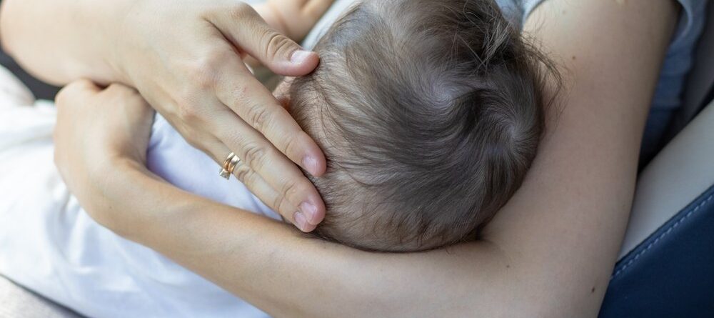 A mother breastfeeding
