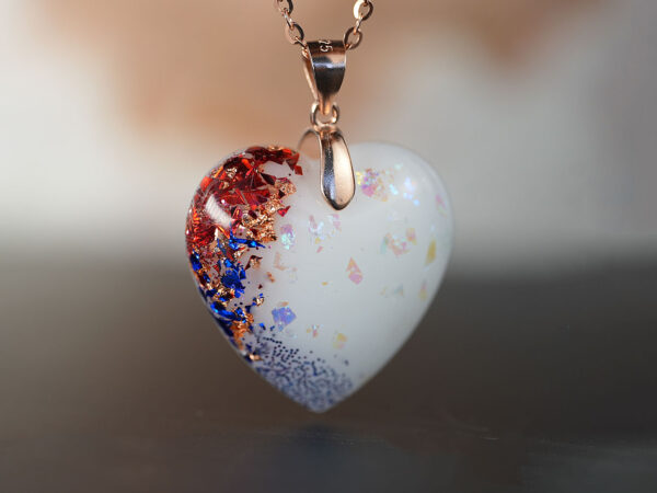 2 Children Heart, Birth Color Flakes on One Side - Image 2