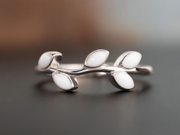 925 Sterling Silver Willow Ring, non-plated