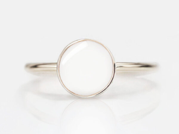 925 Sterling Silver Moon and Back Ring, non-plated