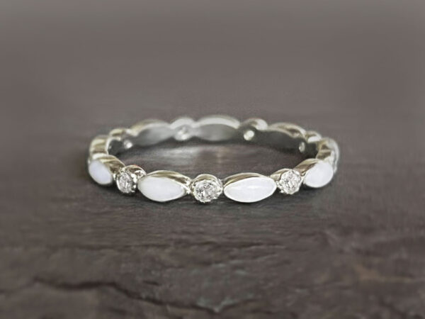 925 Sterling Silver Infinity Breastmilk Ring with Birthstone, non-plated