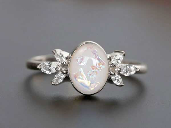 925 Sterling Silver Burst of Love Ring, non-plated